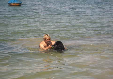 juhu , ich kann schwimmen